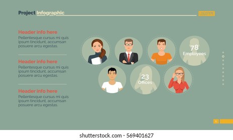 Horizontal infographic element