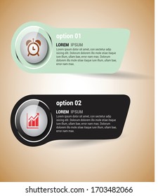 horizontal infographics template shiny colored flat rounded design