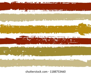 Horizontal ink lines paint stripes seamless vector summer design. Painted horizontal dry brush strokes stripy texture. Hand drawn paint strokes vintage paintbrush lines horizontal background.