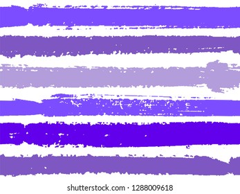 Horizontal ink lines paint stripes seamless vector summer pattern. Painted horizontal dry brush strokes stripy texture. Hand drawn paint strokes simple paintbrush lines horizontal seamless vector.