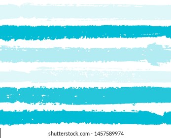 Horizontal ink lines paint stripes seamless vector summer pattern. Painted horizontal dry brush strokes stripy texture. Hand drawn paint strokes retro paintbrush lines horizontal background vector.