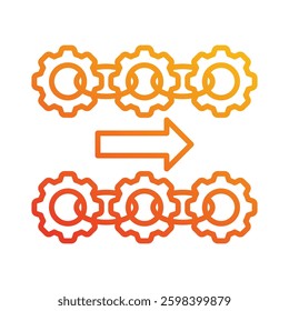 Horizontal Integration Icon Element For Design