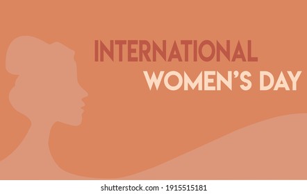 Tarjeta horizontal del Día Internacional de la Mujer. Concepto vectorial del movimiento de empoderamiento femenino.