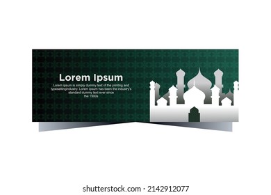 horizontale islamische Bannervorlage, Banner für Rmadan, eid al fitr, eid al adha,