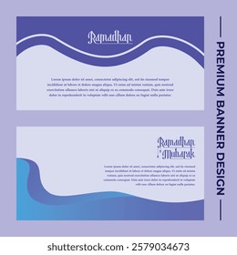 Horizontal Islamic Ramadan Banner Design.