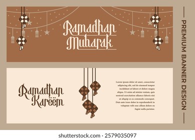 Horizontal Islamic Ramadan Banner Design.