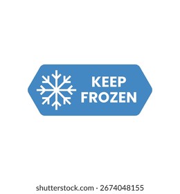 Horizontal Keep Frozen Shipping Label
