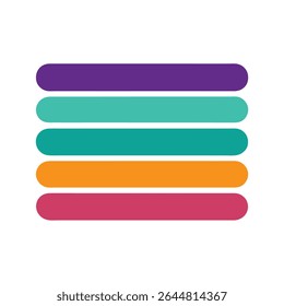 Horizontal Label Strips in Modern Gradient Tones