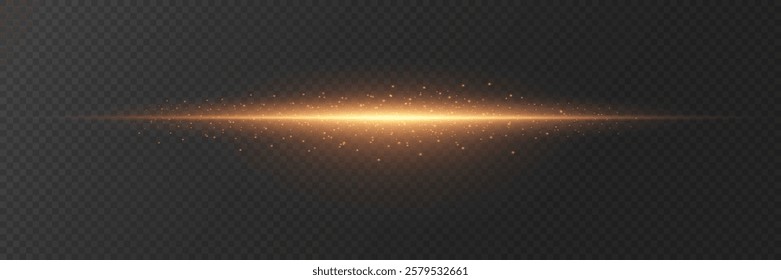 Horizontal laser line and flash effect.