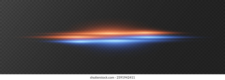 Horizontal laser line and flash effect.
