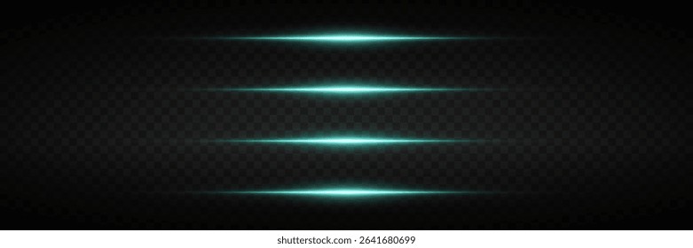 Horizontal laser line light effects. On transparent background. - Powered by Shutterstock - Get 15% off with code: PIKWIZARD15