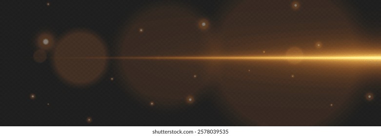 Horizontal laser lines and rays of light. 
