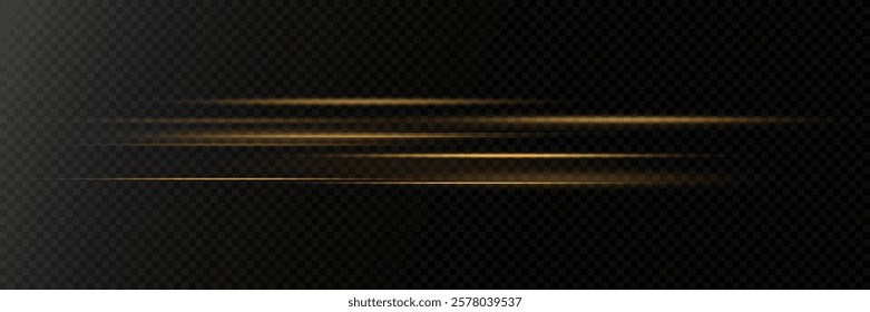 Horizontal laser lines and rays of light. 