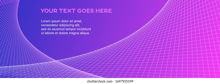 Horizontal layout horizontal banner. Modern abstract background. Editable promo banner with place for your text.