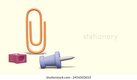 Diseño horizontal con una linda ilustración 3D y espacio para el texto