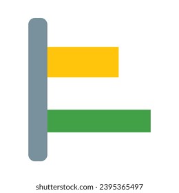 Horizontal Left Align Vector Flat Icon For Personal And Commercial Use.
