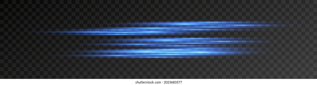 Horizontal Lens Flares Pack. Laser Beams, Horizontal Light Rays.Beautiful Light Flares. PNG. Vector Illustration