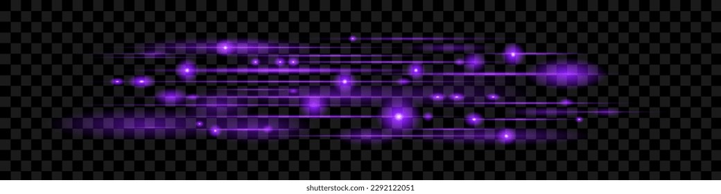 Horizontal lens flares pack. Laser beams, horizontal light rays.Beautiful light flares.