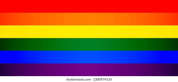 Horizontal LGBT background, rainbow flag of LGBT colors. Banner, poster, vector	
