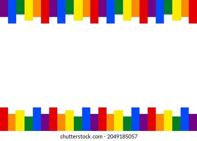 Horizontal LGBT edge, representing the fight against discrimination. Contains the colors red, orange, yellow, green, blue, and purple.