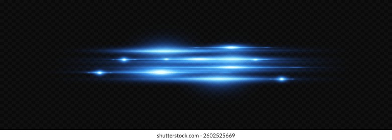 Horizontal light effect of laser light beam.