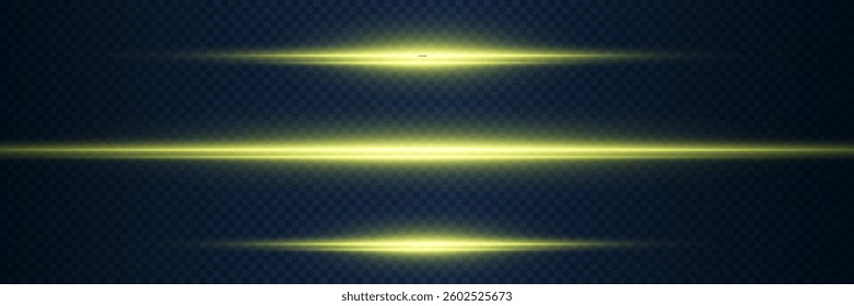 Horizontal light effect of laser light beam.