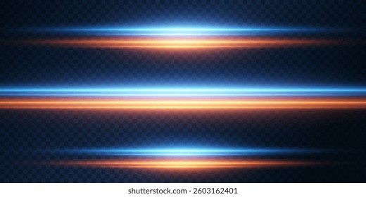 Horizontal light effect of laser light beam.