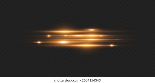 Horizontal light effect of laser light beam.