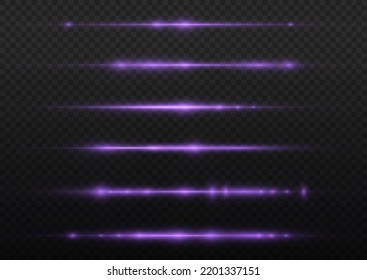 Horizontal Light Rays Flash Purple Horizontal Stock Vector (Royalty ...