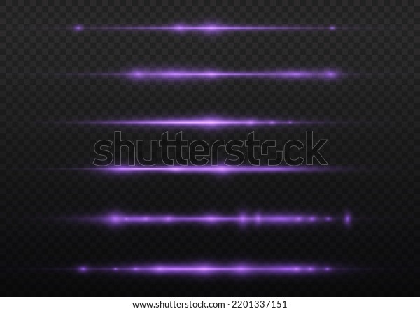 Horizontal Light Rays Flash Purple Horizontal Stock Vector (Royalty ...