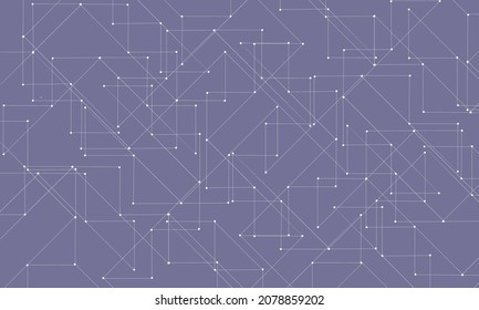 Horizontal lilac background. Geometric network. Vector. Wallpaper