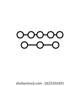 Horizontal Line of Connected Circles Design