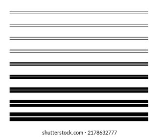 horizontal line hand drawn collection