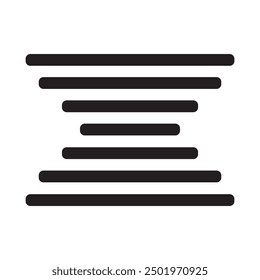 Plantilla de diseño de Ilustración vectorial de icono de línea Horizontal