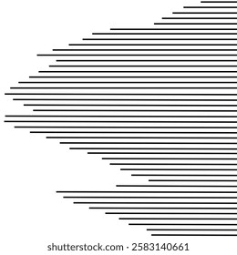 Horizontal line pattern, Parallel straight lines geometric texture. Vector illustration.