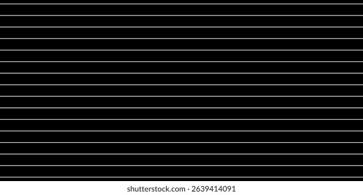 Horizontal line pattern. From thin line to thick. Parallel stripe. Black streak on white background. Straight gradation stripes. Abstract geometric patern.
