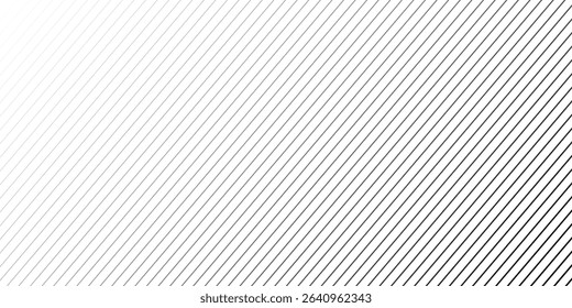 Horizontal line pattern. From thin line to thick. Parallel stripe. Black streak on white background. Straight gradation stripes. Abstract geometric patern.	