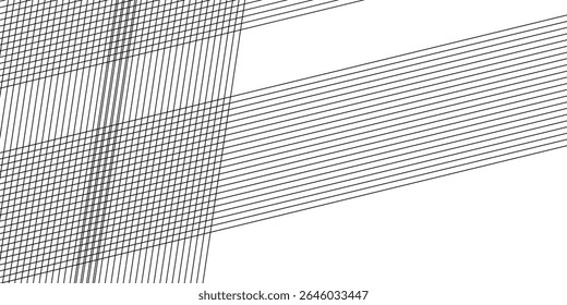Horizontal line pattern. From thin line to thick. Parallel stripe. Black streak on white background. Straight gradation stripes. Abstract geometric patern.	