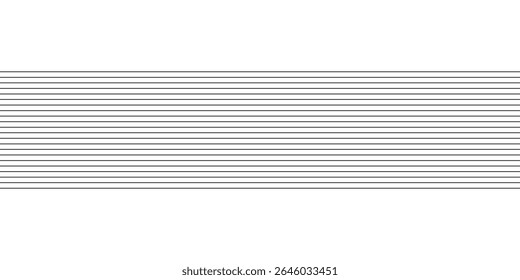 Horizontal line pattern. From thin line to thick. Parallel stripe. Black streak on white background. Straight gradation stripes. Abstract geometric patern.	