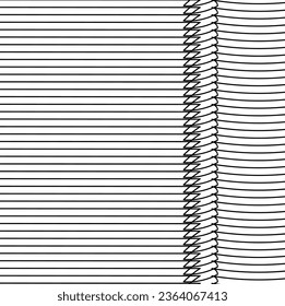 Horizontal lines with curvature form the texture