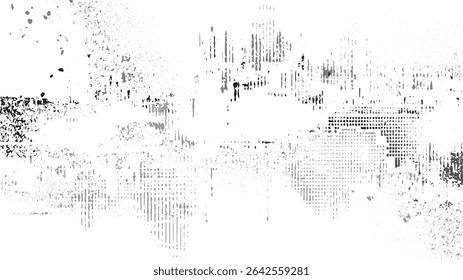 linhas horizontais pontos e manchas em um fundo branco A textura é irregular áspera e tem uma aparência envelhecida