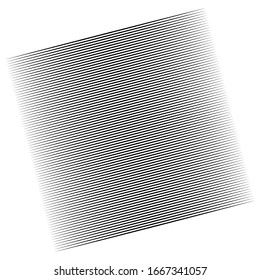 Horizontal lines geometric element. Straight parallel lines, stripes. Horizontal streaks, strips pattern. Linear, lineal monochrome, black and white geometric design element 