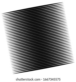 Horizontal lines geometric element. Straight parallel lines, stripes. Horizontal streaks, strips pattern. Linear, lineal monochrome, black and white geometric design element 