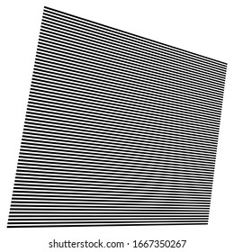Horizontal lines geometric element. Straight parallel lines, stripes. Horizontal streaks, strips pattern. Linear, lineal monochrome, black and white geometric design element 