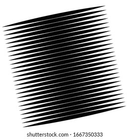 Horizontal lines geometric element. Straight parallel lines, stripes. Horizontal streaks, strips pattern. Linear, lineal monochrome, black and white geometric design element 