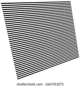 Horizontal lines geometric element. Straight parallel lines, stripes. Horizontal streaks, strips pattern. Linear, lineal monochrome, black and white geometric design element 