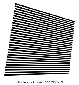 Horizontal lines geometric element. Straight parallel lines, stripes. Horizontal streaks, strips pattern. Linear, lineal monochrome, black and white geometric design element 