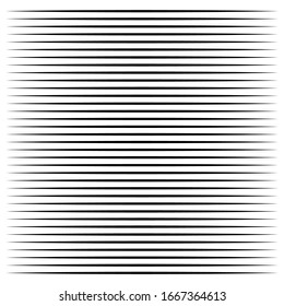 Horizontal lines geometric element. Straight parallel lines, stripes. Horizontal streaks, strips pattern. Linear, lineal monochrome, black and white geometric design element 
