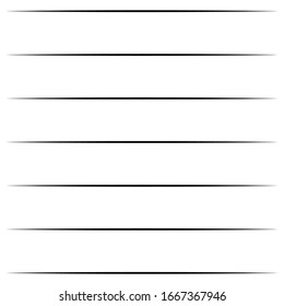 Horizontal lines geometric element. Straight parallel lines, stripes. Horizontal streaks, strips pattern. Linear, lineal monochrome, black and white geometric design element 