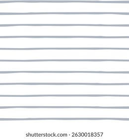 Horizontal lines hand drawn seamless pattern. Vector backgrond
